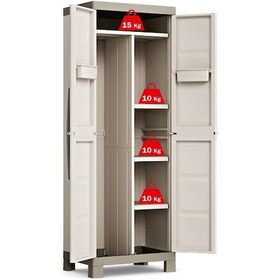 Resim Çok Amaçlı Balkon Bahçe Kiler Plastik Dolap 65X45X182 