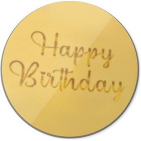 Resim 10 Adet Rose Gold Doğum Günü Partisi Pasta Süsleme Akrilik Yuvarlak Pasta Süsleri Mutlu Yıllar Hediye Dekor Cupcake Tatlı Aksesuarları Diğer 