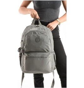 Resim Baginn Unisex Kadın Sırt Çantası Gümlük Kullanıma Uygun Büyük Boy Seyahat Çantası 43 30 Cm Okul Çantası Gri 