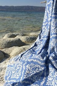 Resim DENİZLİ CONCEPT Barok Peştemal Mavi 