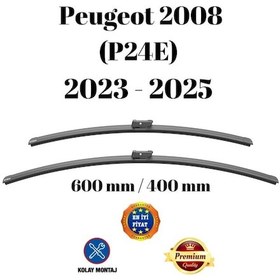 Resim Peugeot 2008 P24e 2023 2024 2025 Uyumlu Ön Cam Silecek Süpürgesi Takımı 600/400mm Silbak Sb2416c 