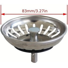 Resim Dashanshop Talea Paslanmaz Çelik Evye Süzgeci 83mm Filtreli Pirinç Tıkaç Qs491c001 