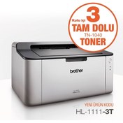 Resim FT Brother Hl-1111-3t A4 Siyah Laser Yazıcı Usb 2.0 Demo+2tonerli 