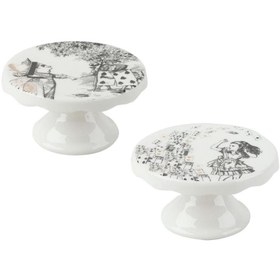 Resim MIKASA x V&A Alice In Wonderland 5200021 Porselen 10cm 2li Kek, Pasta Standı 