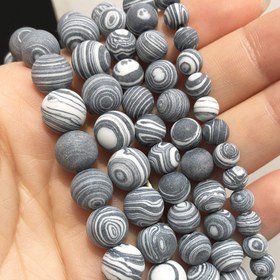 Resim 36-91 adet Doğal Taş Mat Siyah & Beyaz Malakit Yuvarlak Boncuklar, Takı Yapımı DIY Charm Bileklik Kolye Erkek Hediyesi için Uygun 