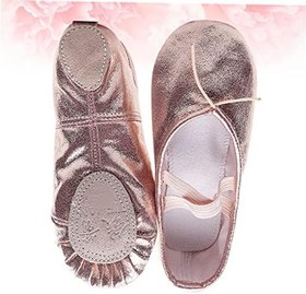 Resim 3 Işıltılı Kız Ayakkabı Jimnastik Çocuk Dans Ayakkabıları Parıltılı Bale Ayakkabıları Parıltılı Düz Ayakkabı Prenses Yoga Daireler Kız Ayakkabı Yürümeye Başlayan Spor 