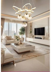 Resim Ey-El Tasarım Modern Sarkıt Led Avize 3 Renk Gold Kaplamalı Gold 