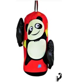 Resim Çocuk Boks Kum Torbası 45x18cm Kırmızı 