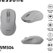 Resim Classone WM504 2.4 Ghz Şarj Edilebilir Kablosuz Mouse -Gri 
