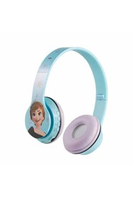 Resim Volkano Disney Frozen Karlar Ülkesi Anna Elsa Bluetooth Kablosuz Çocuk Kulaklığı Lisanslı DY-2004-FZ 