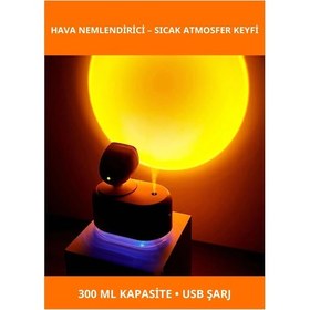 Resim Gün Batımı Efekti Olan Usb Şarjlı Hava Nemlendirici 1 Adet 
