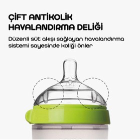 Resim Comotomo - Antikolik Silikon Biberon 250ml Pembe - Orta Akışlı (3-6 Ay) 
