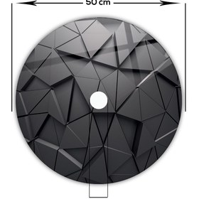 Resim Decorita Cam Avize Göbeği | Antrasit Kristal | Çap50cm 