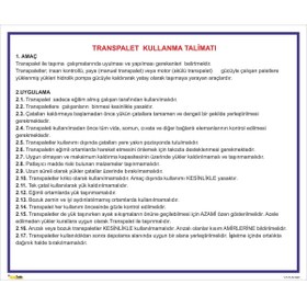 Resim vizyon trafik Transpalet Kullanma Talimatı Tlm 020 50x60 Cm Galvaniz Saç 0,4 Mm 