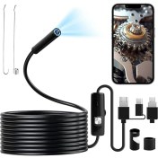 Resim Ozmik CMR71 Işıklı 10M Endoskopi Kamerası 1080P Hd Su Geçirmez IP67 8 LED Android ve Ios 