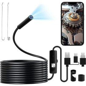 Resim Ozmik CMR71 Işıklı 10M Endoskopi Kamerası 1080P Hd Su Geçirmez IP67 8 LED Android ve Ios 