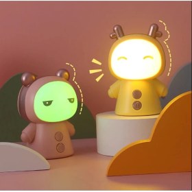 Resim Bla Group Sevimli Kawai Şarjlı Kablosuz Çocuk Masa Lambası Rgb Sarı 