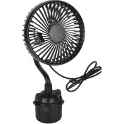 Resim Vkemall 3 Hızlı Usb Araç Fanı, Esnek Boyun Ve 360 Döner Kafa, Ayarı Cup Holder Uyumlu, Kamyon Suv Rv Sedan Oto Soğutucu 