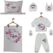 Resim Pia Baby Gl 1914-06 Isme Özel Yastık Battaniye Zıbın Set 