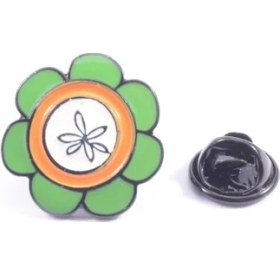 Resim Tedz Collection Yeşil Çiçek Pin 