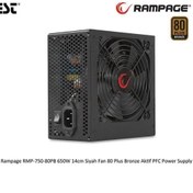 Resim RAMPAGE RMP-750-80PB 750W APFC 140MM FAN 80+ BRONZE SERTİFİKALI POWER SUPPLY AK800RPG0006