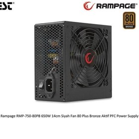 Resim RAMPAGE RMP-750-80PB 750W APFC 140MM FAN 80+ BRONZE SERTİFİKALI POWER SUPPLY 