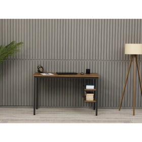 Resim Arpelia Çalışma Masası 125x65x75 Cm Alt Yan 2 Raflı 