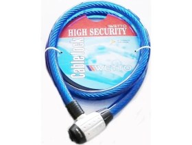 Resim Wetto 25*150 cm 2 Anahtarlı Çelik Wetto Bisiklet Kilit 