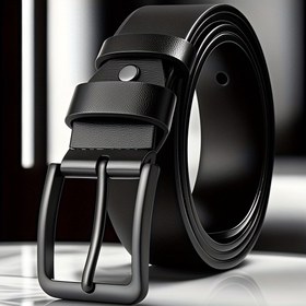 Resim Erkekler İçin Gerçek Deri Kemer - Alaşım Tokalı Orta Genişlik Terlemeye Karşı Siyah Teknoloji, İş Takımı ve Spor Kotlar için Klasik Tasarım, Büyük Bel Çevresine Uygun, Tüm Mevsim Kullanıma Uyumlu, İş Takım Aksesuarı | Klasik Kemer Tasarımı | Terleme Önleyici Kaplama 
