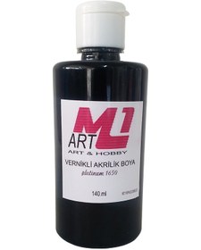 Resim M1 Art Vernikli Akrilik Boya Siyah 140 ML 
