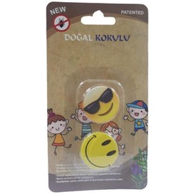 Resim Headlice Stopper Doğal Kokulu Bit Rozeti 2 Li Sarı Gülen Surat Emoji Gözlük 