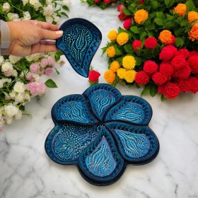 Resim Sharp & Art Otantik Desenli 7 Parça Kahvaltılık ve Çerezlik Sunum Seti 