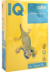 Resim Mondi İq Renkli Fotokopi Kağıdı A4 160gr Hardal Sarısı 250li Ne1600-ıg50 