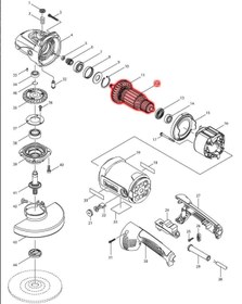 Resim Nesta Makita Mga700 Endüvi Rotor Kollektör Ürün Kodu 516948-1 