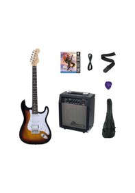 Resim Strauss Esh-211 Sb Elektro Gitar Hss - Sunburst Set Anfi-softcase-askı-tel-kablo-pena 