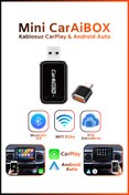 Resim SEYUTECH Mini Kablosuz CarPlay Apple ve Android USB ve Type-C Uyumlu Araç Wireless Dönüştürücü Adaptör 