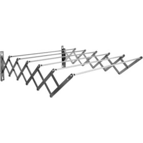 Resim UltraNova Katlanabilir Akordion Çamaşırlık 70cm 9 Göz Gri Metal Kurutma Askısı 
