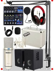 Resim markentegra Stüdyo Kayıt Monitör Ses Kartı ve Mikrofon Seti 