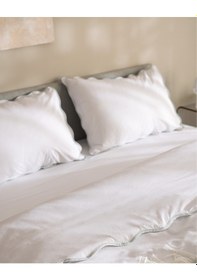 Resim Madame Coco Justine King Size %100 Pamuk Nevresim Takımı - Beyaz/mavi 8684427205037 Beyaz 