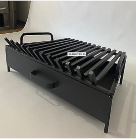 Resim Döküm Izgara Şömine Izgarası 53 Cm X 35Cm X 53 Cm 12 Li Izgara Çekmeceli 