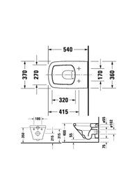 Resim Duravit Durastyle Asma Klozet, Beyaz, 2552390075 Beyaz 