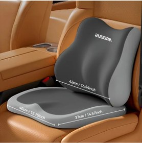 Resim Elmpaly Pembe 2li Araç Yükseltici Yastık Ve Bel Desteği Seti Konforlu Uzun Yol Sürüş 