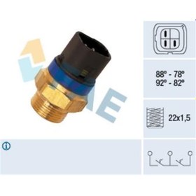 Resim Valeo Fan Müşürü 88/78 C 92/82 C Siyah Soket 3 Fiş Opel Renault 