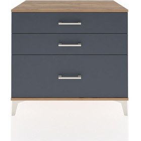 Resim Hyperion Şifonyer 3 Çekmeceli 88x44x80 Çam-antrasit Atlas Çam 