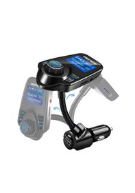 Resim Oddity Yeni Nesil T10 WiFi Bluetooth Araç Kiti | USB Şarj FM Transmitter ve Eller Serbest Konuşma 