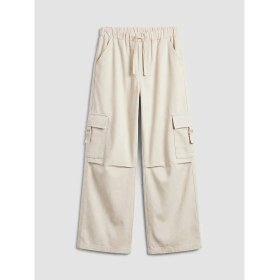 Resim LC Waikiki Lcw Kids Bej Loose Fit Kız Çocuk Gabardin Kargo Pantolon 