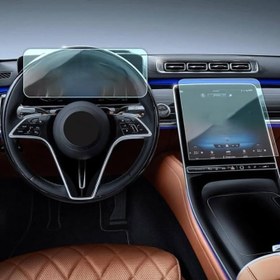 Resim Mercedes S Seri Navigasyon ve Dijital gösterge uyumlu Nano Ekran Koruyucu 2'li Set ve Arka Kafalık 2'li 2020-2025 