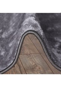 Resim Elite Antrasit 100x100 Cm Yuvarlak Peluş Banyo Paspası Kaymaz Antrasit 