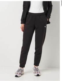 Resim Puma Classic Hooded Tracksuit Fl Kadın Kapüşonlu Polar Eşofman Takımı Siyah 