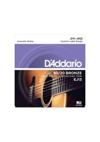 Resim D'addario Ej13 80/20 Bronze Akustik Gitar Teli 11-52 